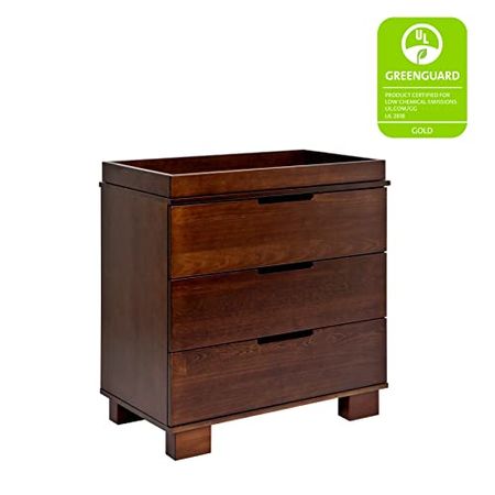 Babyletto Modo 3-Drawer Changer Dresser with Removable Changing Tray in Espresso, Greenguard Gold Certified