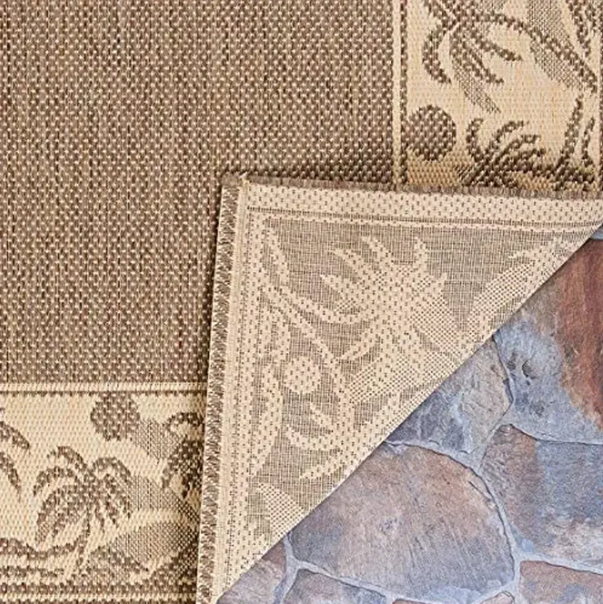 Couristan Recife Island Retreat Indoor/Outdoor Area Rug, 7'6" x 10'9", Beige-Natural