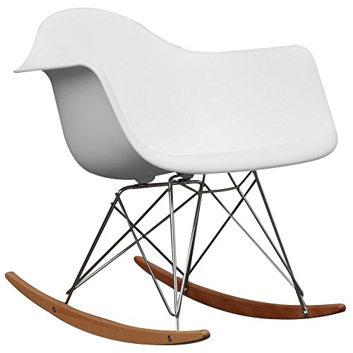 Baxton Studio Letterio White Cradle Chair