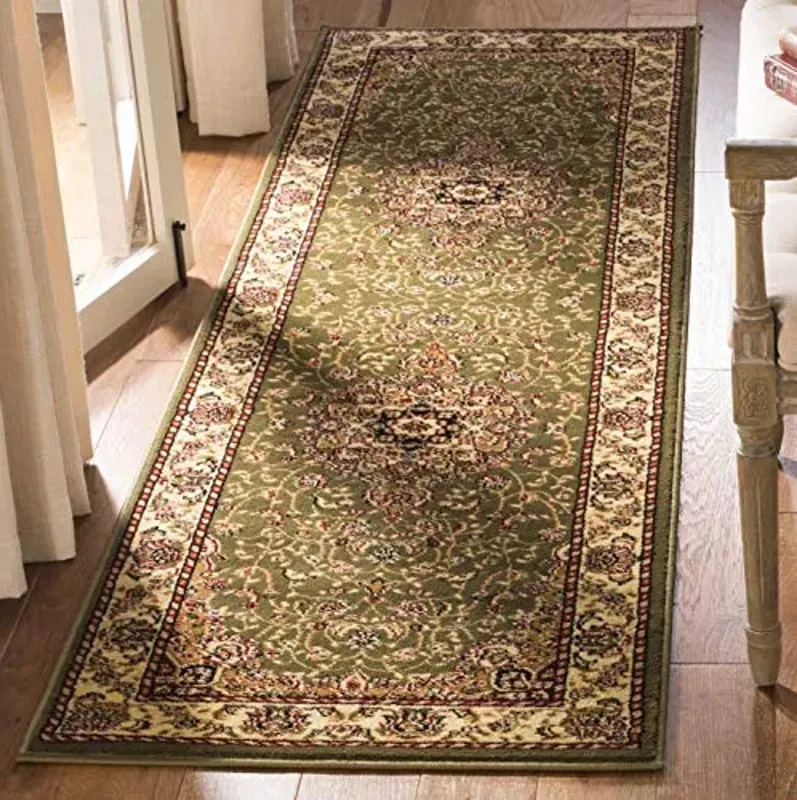 SAFAVIEH Lyndhurst Collection Runner Rug - 2'3" x 8', Sage & Ivory, Traditional Oriental Design, Non-Shedding & Easy Care, Ideal for High Traffic Areas in Living Room, Bedroom (LNH329B)