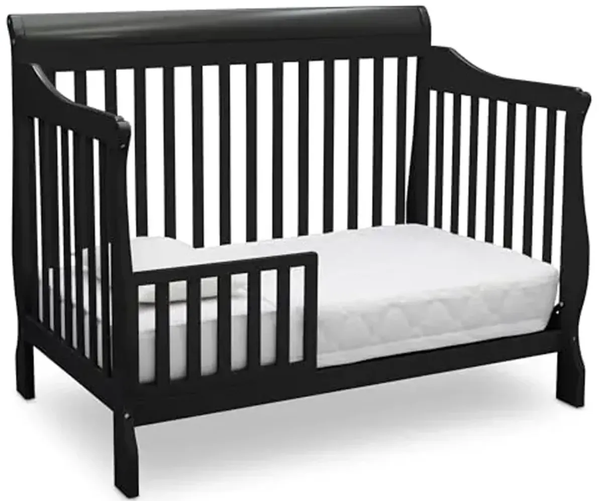 Delta Children Canton 4-in-1 Convertible Crib - Easy to Assemble, Black