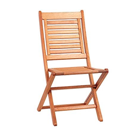 Amazonia Parati 2-Piece Outdoor Folding Chair Set | Eucalyptus Wood | Ideal for Patio and Indoors, 26Lx19Wx36H