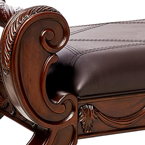 Signature Design by Ashley North Shore Ornate Faux Leather Upholstered