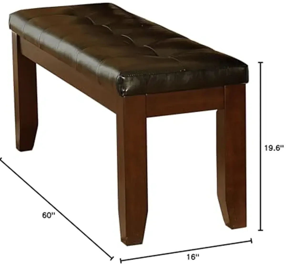 Ameillia Wooden Kitchen Bench Size: 60"