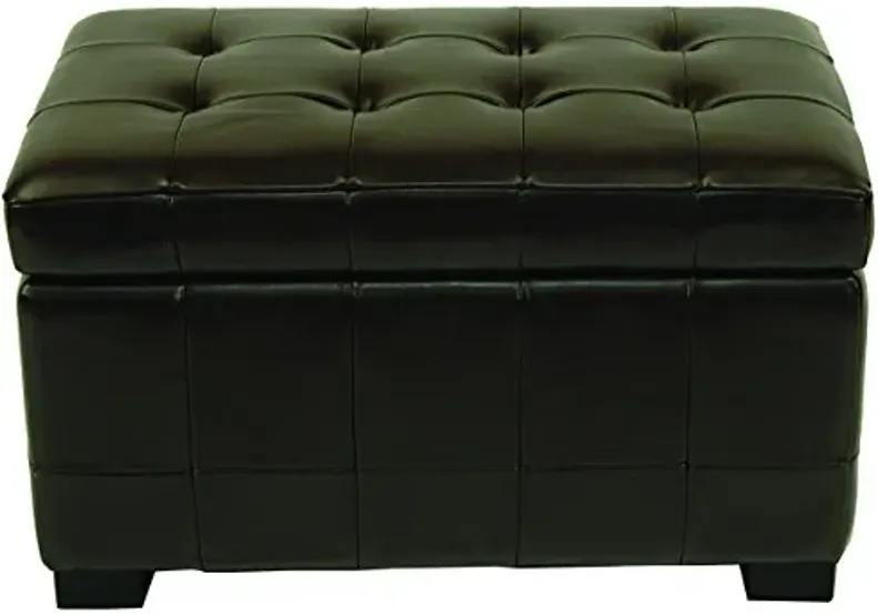 Safavieh Hudson Collection NoLIta Brown Leather Small Storage Bench