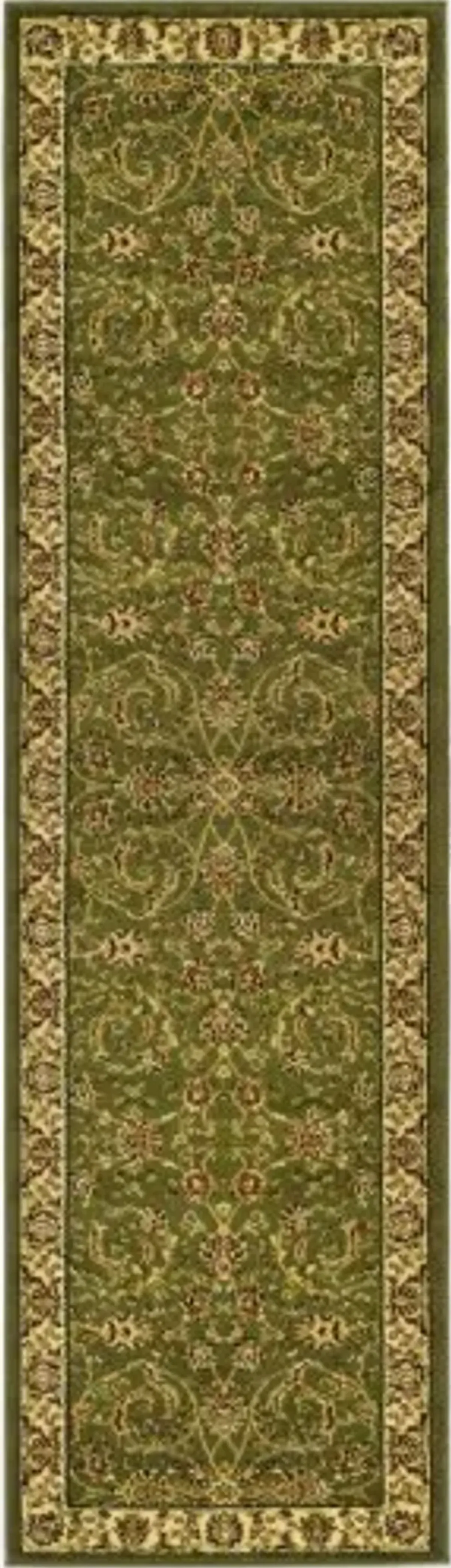 SAFAVIEH Lyndhurst Collection Runner Rug - 2'3" x 12', Sage & Ivory, Traditional Oriental Design, Non-Shedding & Easy Care, Ideal for High Traffic Areas in Living Room, Bedroom (LNH219B)