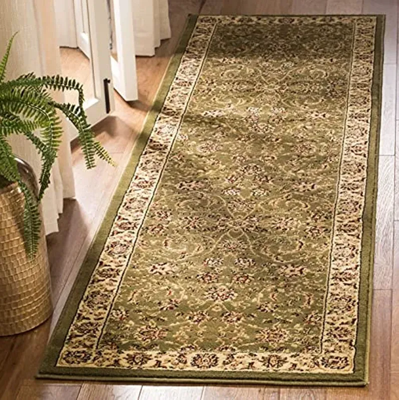 SAFAVIEH Lyndhurst Collection Runner Rug - 2'3" x 16', Sage & Ivory, Traditional Oriental Design, Non-Shedding & Easy Care, Ideal for High Traffic Areas in Living Room, Bedroom (LNH219B)