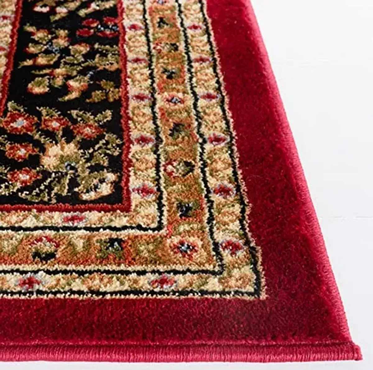 SAFAVIEH Lyndhurst Collection Runner Rug - 2'3" x 6', Red & Black, Traditional Oriental Design, Non-Shedding & Easy to Clean, Ideal for Hallway, Foyer, Entryway, Kitchen (LNH331B)