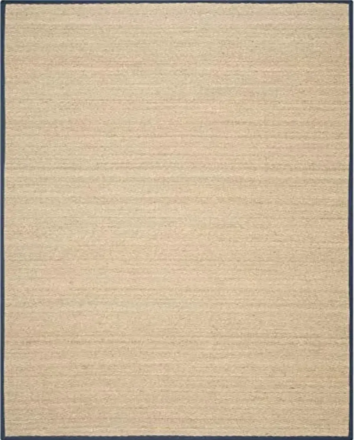 SAFAVIEH Area Rug 9x12 - Natural Fiber Collection - Large - Natural & Blue, Seagrass, Herringbone Pattern with Border (NF115E)