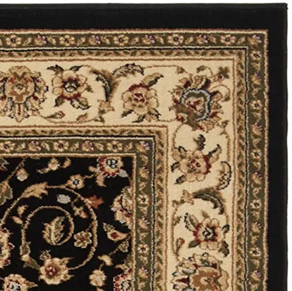 SAFAVIEH Lyndhurst Collection Runner Rug - 2'3" x 12', Black & Ivory, Traditional Oriental Design, Non-Shedding & Easy Care, Ideal for High Traffic Areas in Living Room, Bedroom (LNH316B)