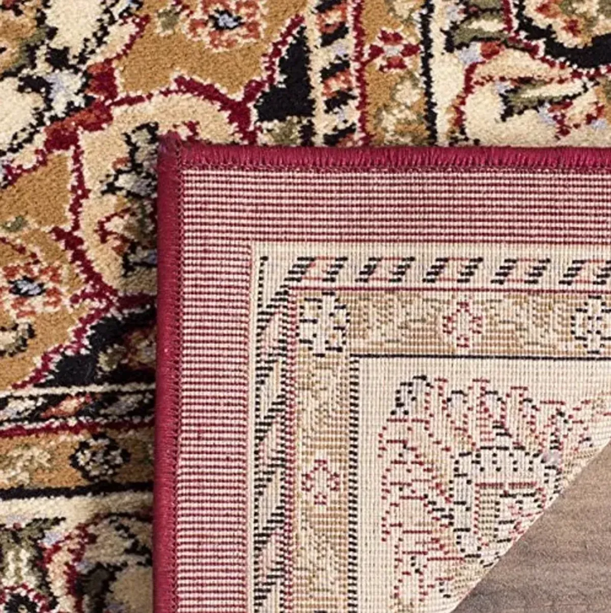 SAFAVIEH Lyndhurst Collection Runner Rug - 2'3" x 14', Red & Ivory, Traditional Oriental Design, Non-Shedding & Easy Care, Ideal for High Traffic Areas in Living Room, Bedroom (LNH329C)