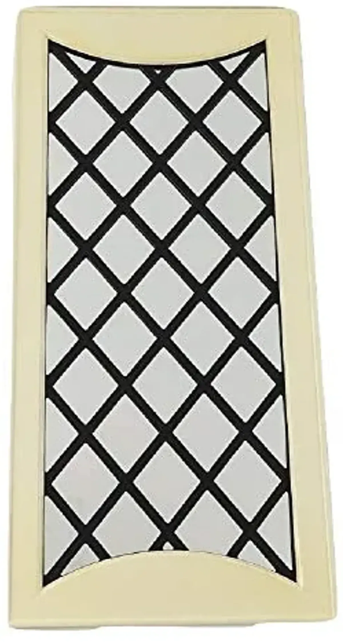 Wayborn Howard Decorative Mirrored Wall Art Panel in Off-White & Black 351042