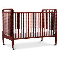 DaVinci Jenny Lind 3-in-1 Convertible Crib in Rich Cherry, Removable Wheels, Greenguard Gold Certified