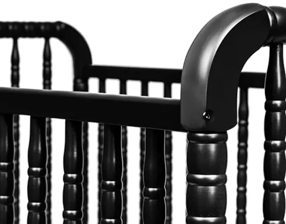 DaVinci Jenny Lind 3-in-1 Convertible Crib in Ebony, Removable Wheels, Greenguard Gold Certified