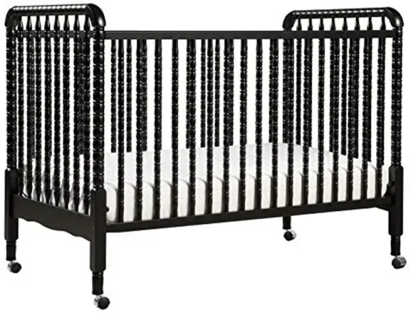 DaVinci Jenny Lind 3-in-1 Convertible Crib in Ebony, Removable Wheels, Greenguard Gold Certified