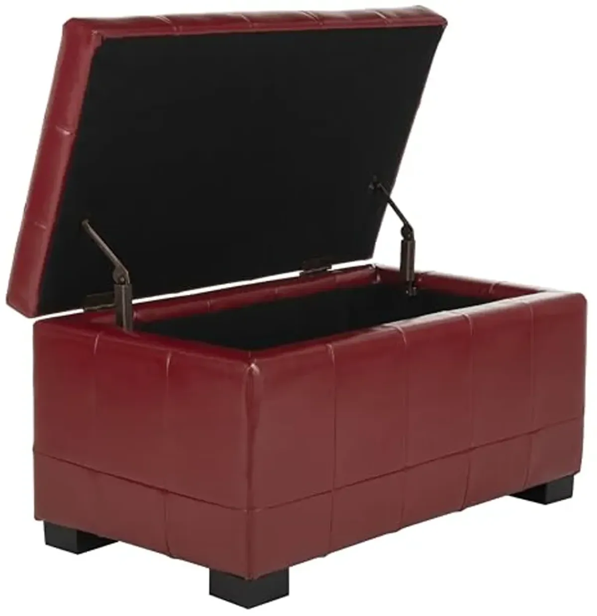 Safavieh Hudson Collection Nolita Leather Small Storage Bench, Red