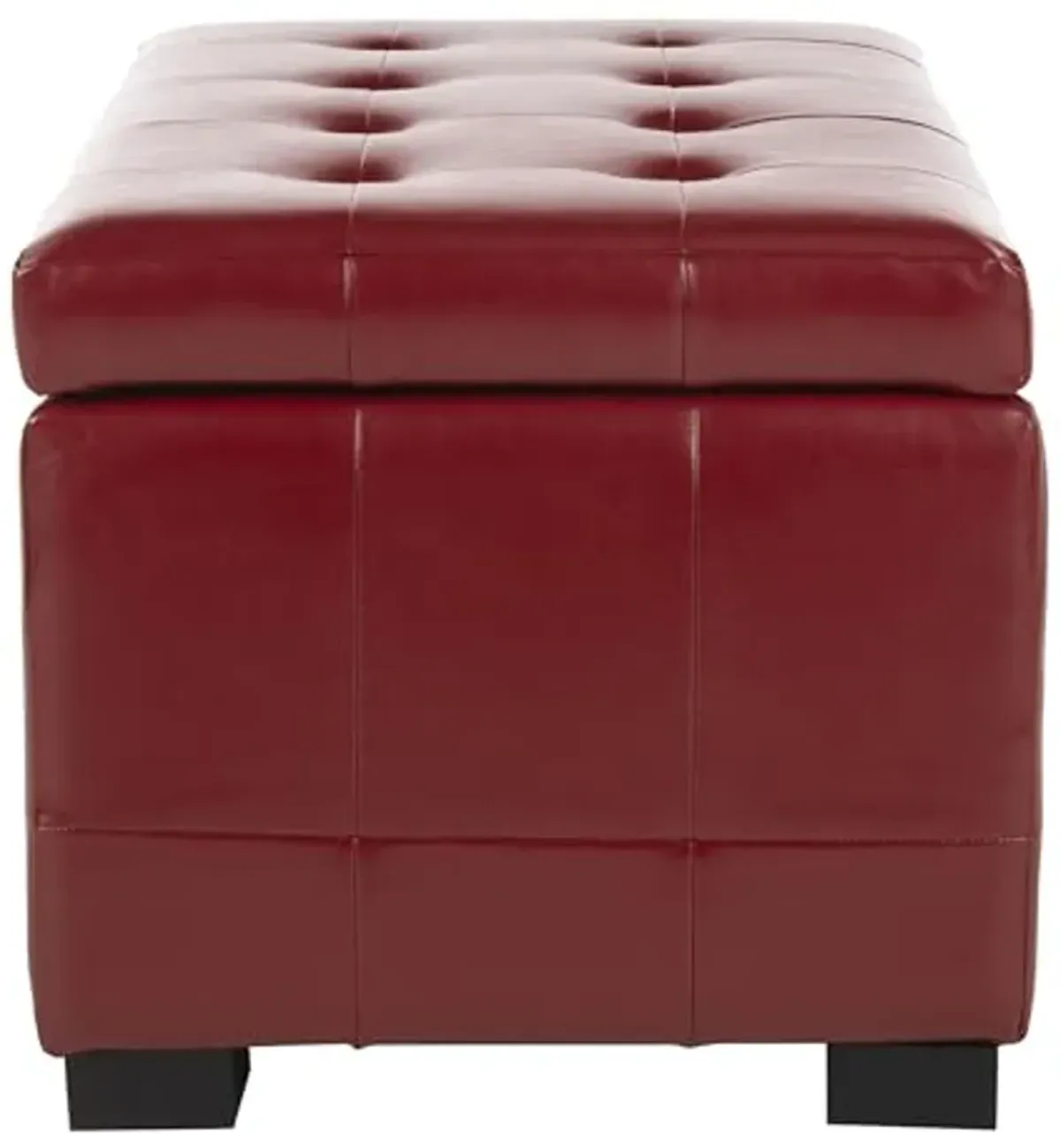 Safavieh Hudson Collection Nolita Leather Small Storage Bench, Red