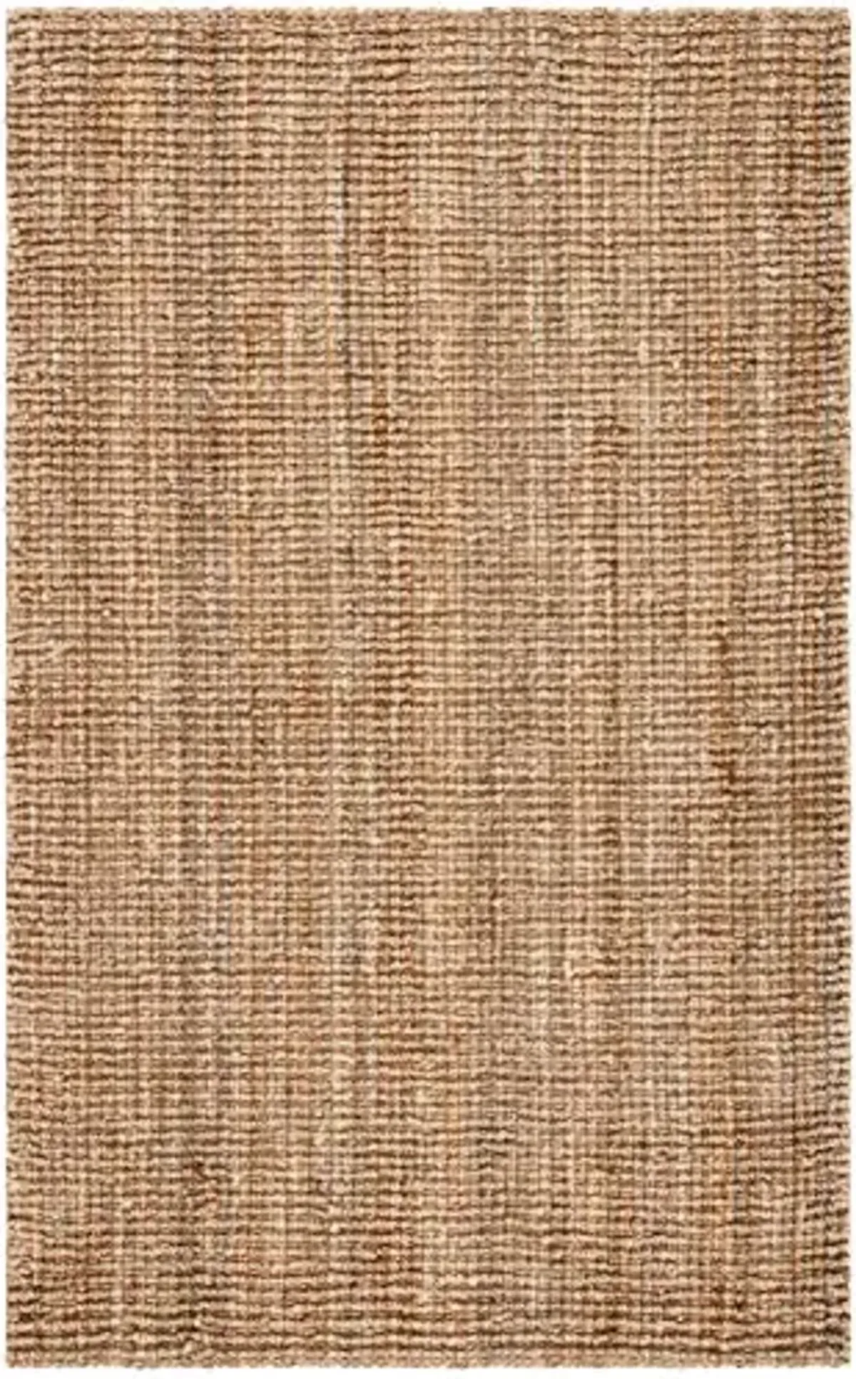 SAFAVIEH Area Rug 4x6 - Natural Fiber Collection - Natural Brown, Handmade Jute, Farmhouse Style, Chunky Textured Thick Pile (NF447A)