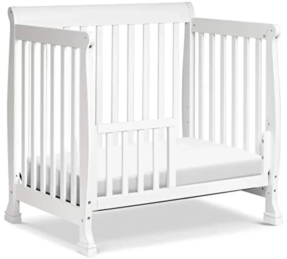 DaVinci Kalani 4-in-1 Convertible Mini Crib in White | Greenguard Gold Certified