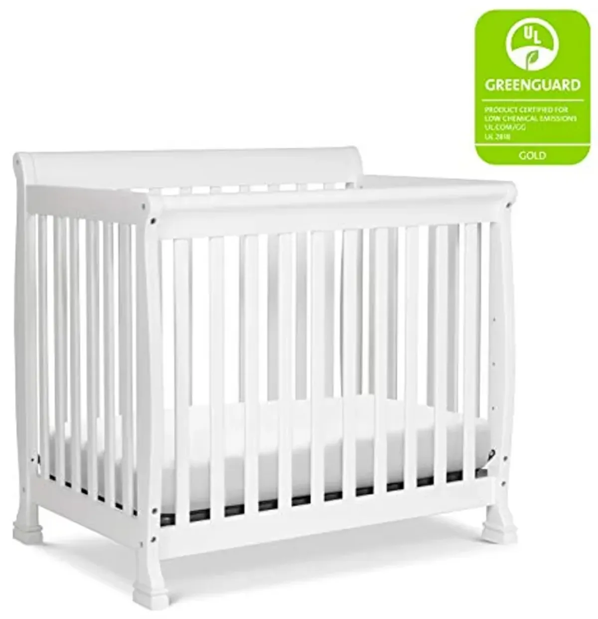 DaVinci Kalani 4-in-1 Convertible Mini Crib in White | Greenguard Gold Certified