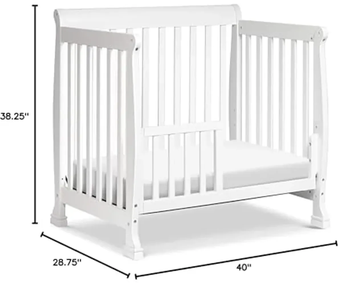 DaVinci Kalani 4-in-1 Convertible Mini Crib in White | Greenguard Gold Certified