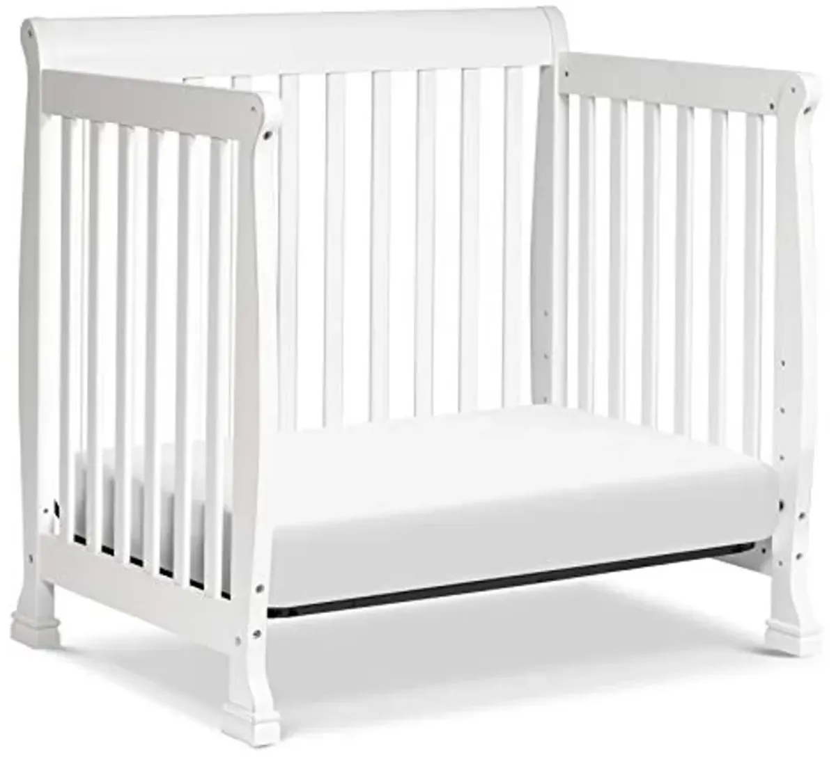 DaVinci Kalani 4-in-1 Convertible Mini Crib in White | Greenguard Gold Certified