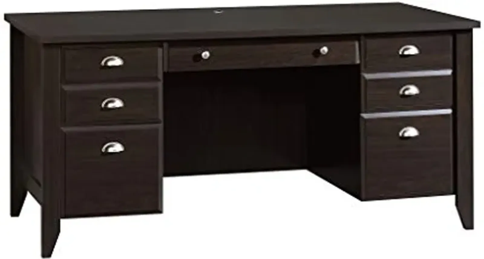 Sauder Shoal Creek Executive Desk, L: 65.12" x W: 29.29" x H: 30.55", Jamocha Wood finish