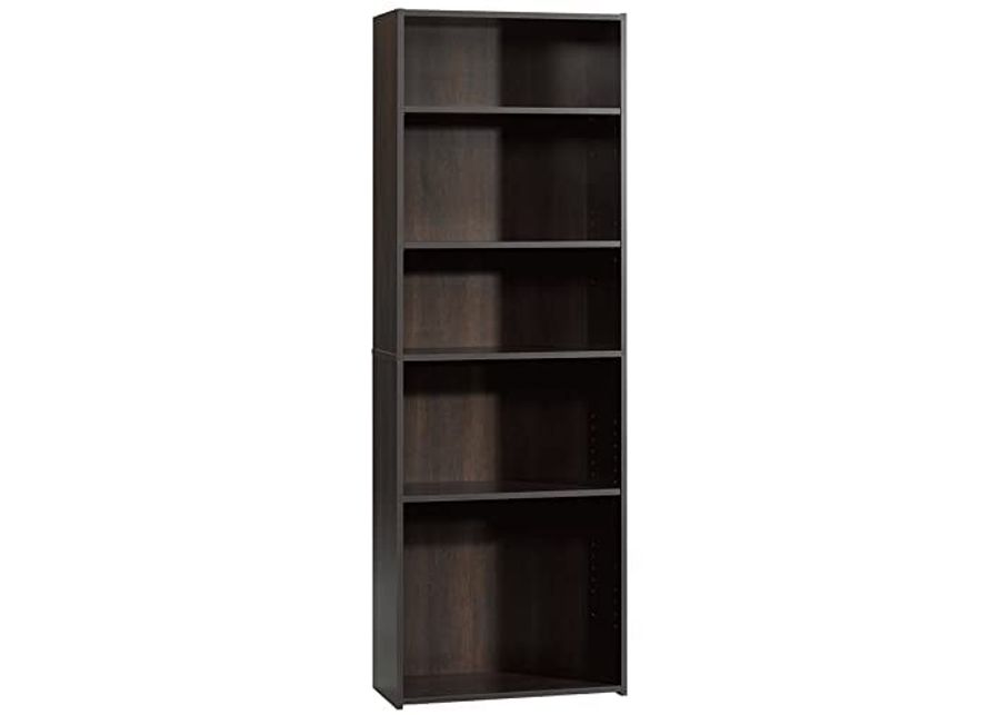 Sauder Beginnings 5-Shelf Bookcase, Cinnamon Cherry finish