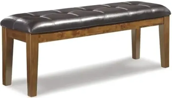 Signature Design by Ashley Ralene Tufted Upholstered Dining Room Bench, Medium Brown