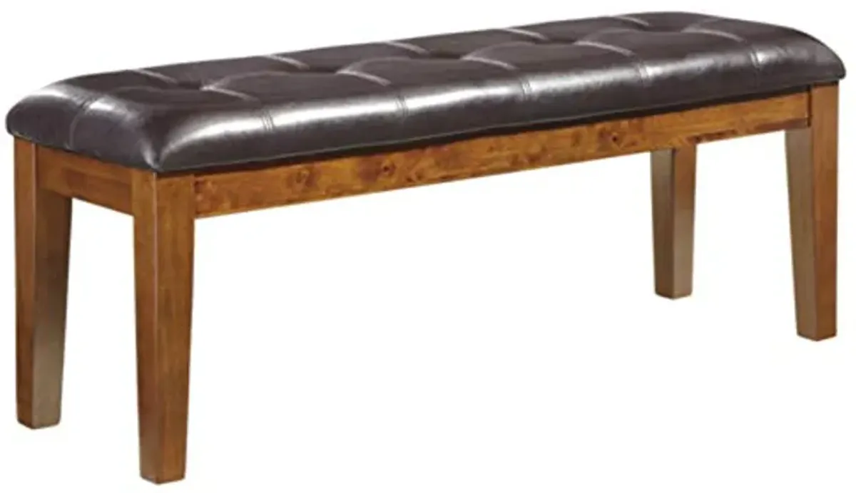 Signature Design by Ashley Ralene Tufted Upholstered Dining Room Bench, Medium Brown