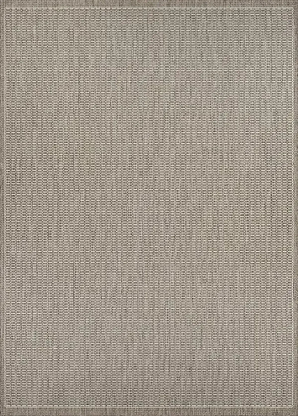 Couristan Saddle Stitch Outdoor Rug - 7'6" x 10'9" Rug in Ivory/Taupe, Solid Low Pile Area Rugs for Living Room, Patio Furniture Set, Kitchen, Indoor Home Decor