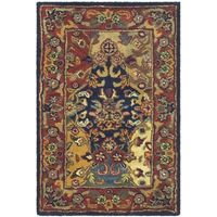 SAFAVIEH Heritage Collection 2' x 3' Multi / Burgundy HG911A Handmade Traditional Oriental Premium Wool Accent Rug