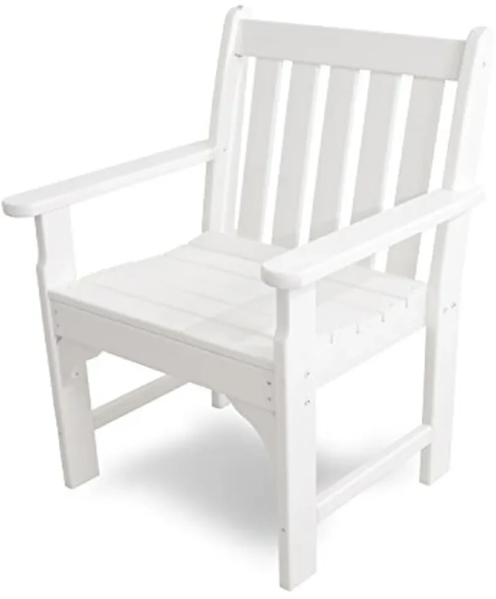 POLYWOOD GNB24WH Vineyard Garden Arm Chair, White