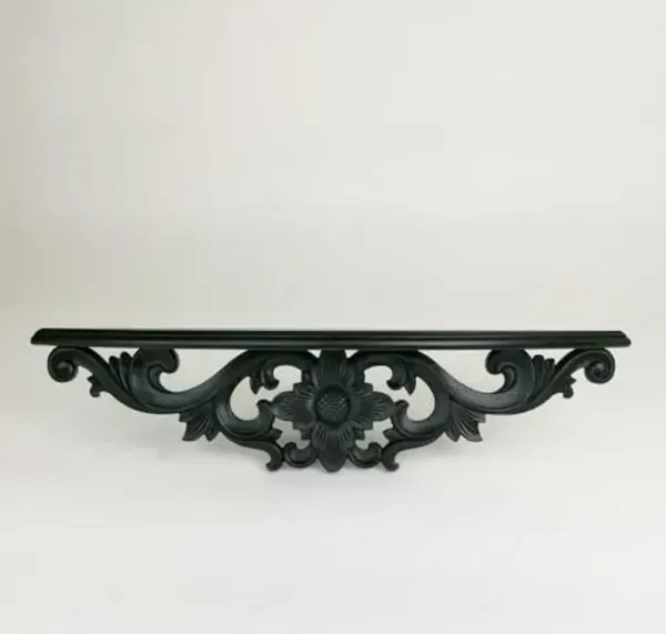 Wayborn 24" Wide Black MOONBAY Wall Shelf 24″X4.25″X5.5″