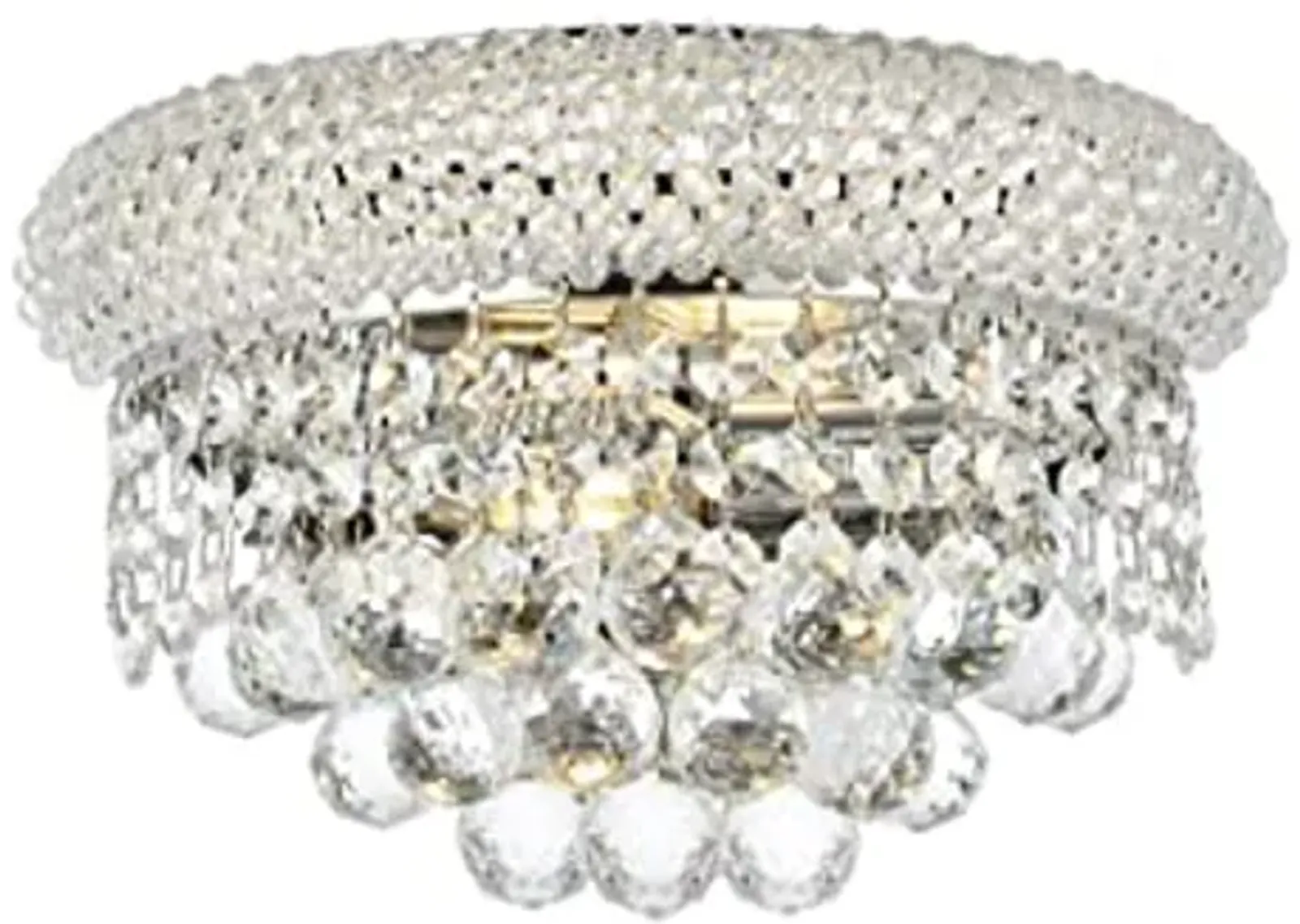 Elegant Lighting 1800W12C/RC Primo 6-Inch High 2-Light Wall Sconce, Chrome Finish with Crystal (Clear) Royal Cut RC Crystal