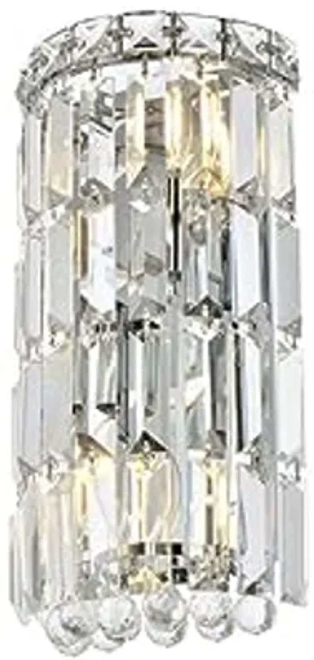 Elegant Lighting Maxim Collection 2030W6C/RC 2-Light Wall Sconce with Royal Cut Crystals, Chrome Finish