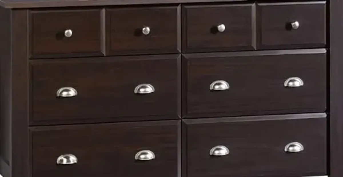 Sauder Shoal Creek Dresser, Jamocha Wood finish, L: 33.031 x W: 18.425 x H: 54.646,