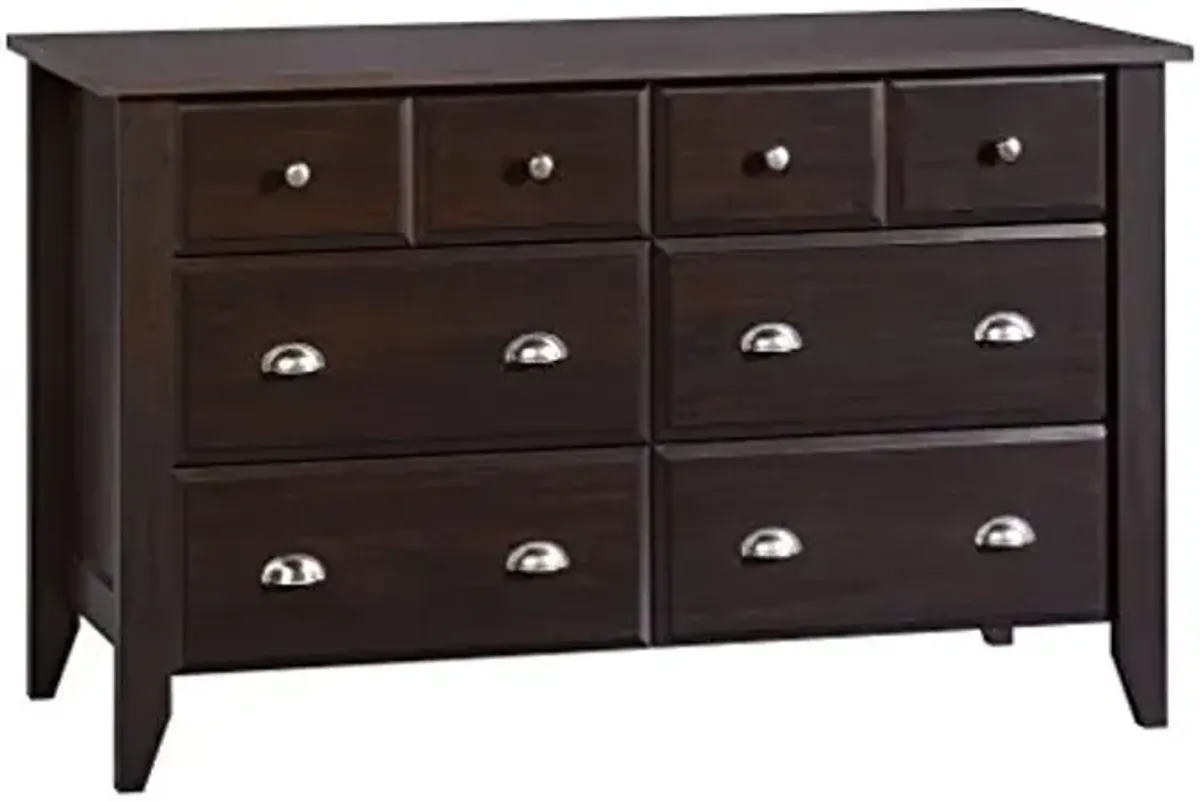 Sauder Shoal Creek Dresser, Jamocha Wood finish, L: 33.031 x W: 18.425 x H: 54.646,