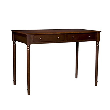 SEI Furniture Janice 2-Drawer Slim Profile Writing Desk, Espresso