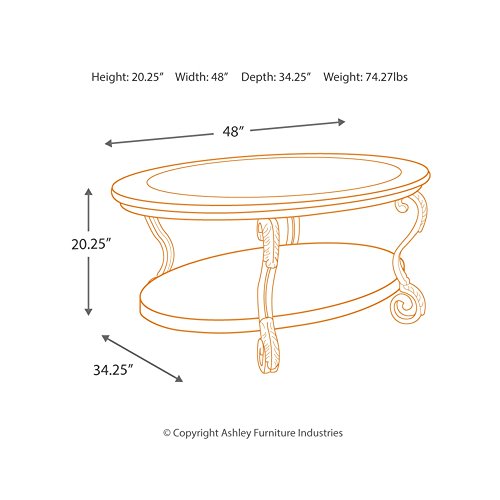 Signature Design by Ashley Nestor Traditional Oval Coffee Table with
