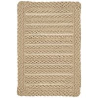 Capel Rugs Boathouse Cross Sewn Rectangle Braided Area Rug, 7 x 7', Beige
