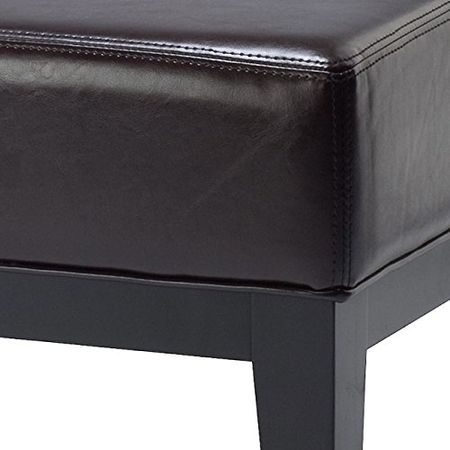 Safavieh Hudson Collection Bleecker Brown Leather Cocktail Bench