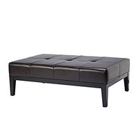 Safavieh Hudson Collection Bleecker Brown Leather Cocktail Bench