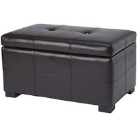 Safavieh Hudson Collection NoHo Tufted Brown Leather Small Storage Bench