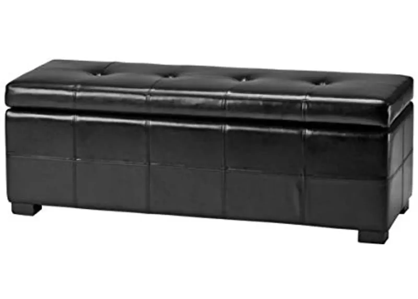 Safavieh Hudson Collection NoHo Tufted Brown Leather Large Storage Bench