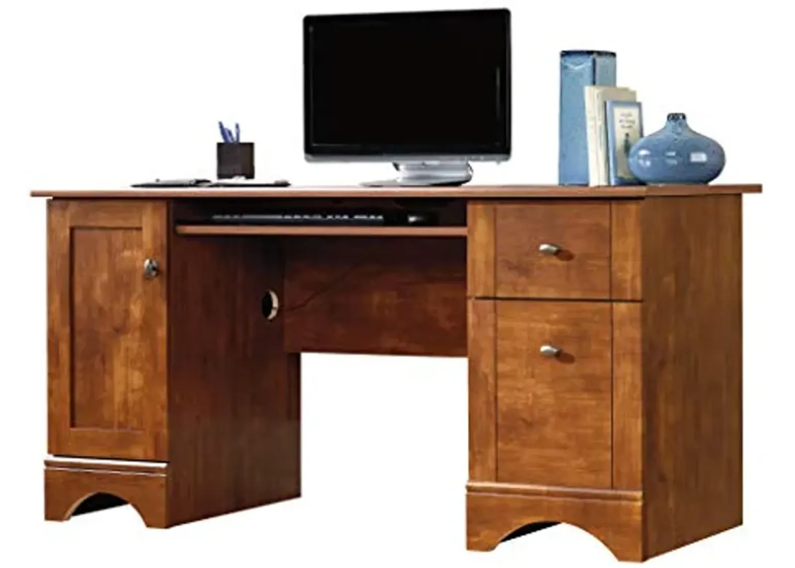 Sauder Computer Desk, Brushed Maple finish