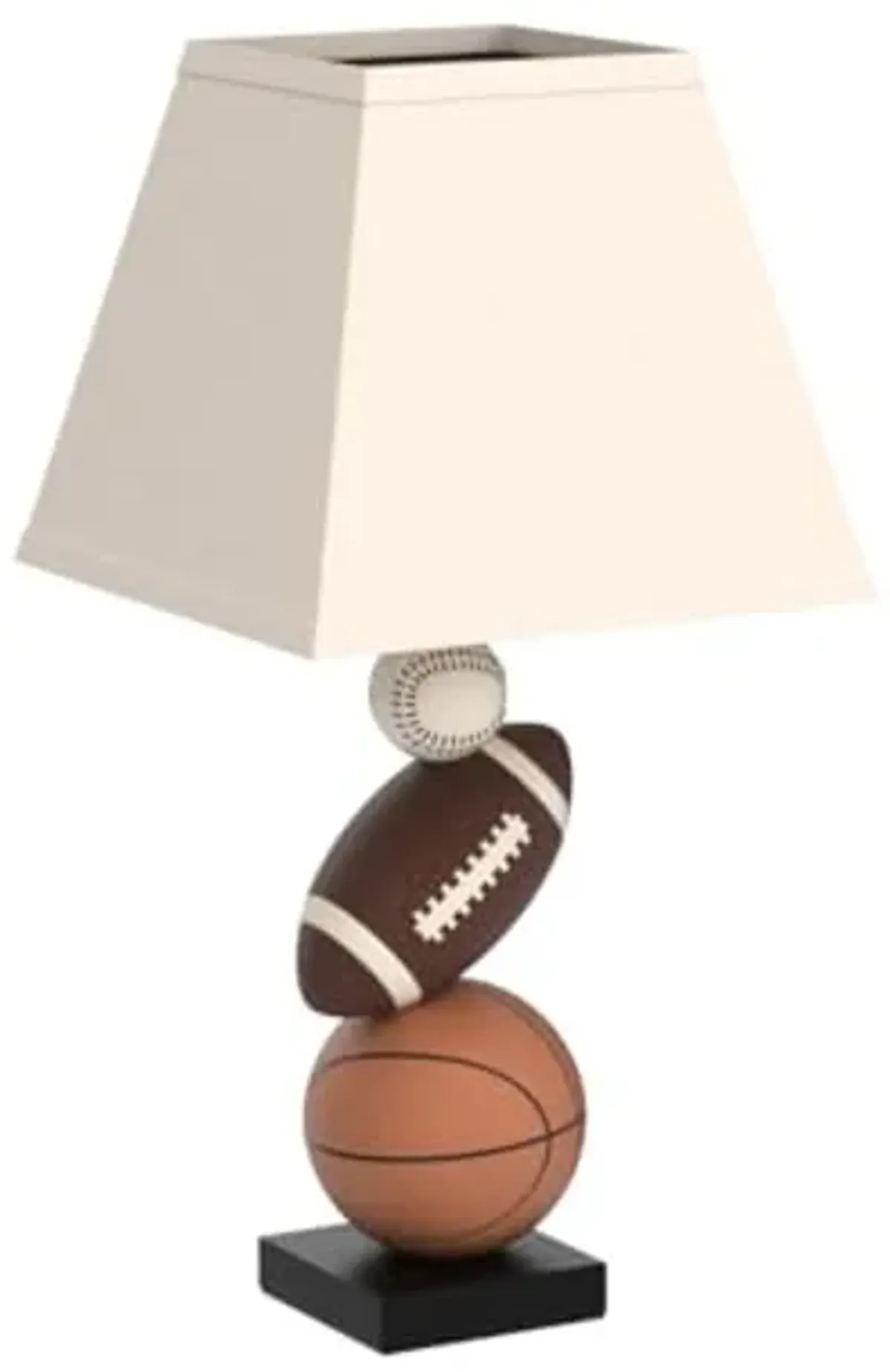 Signature Design by Ashley Nyx Youth 24" Baseball & Football Athletic Table Lamp, Brown & Orange