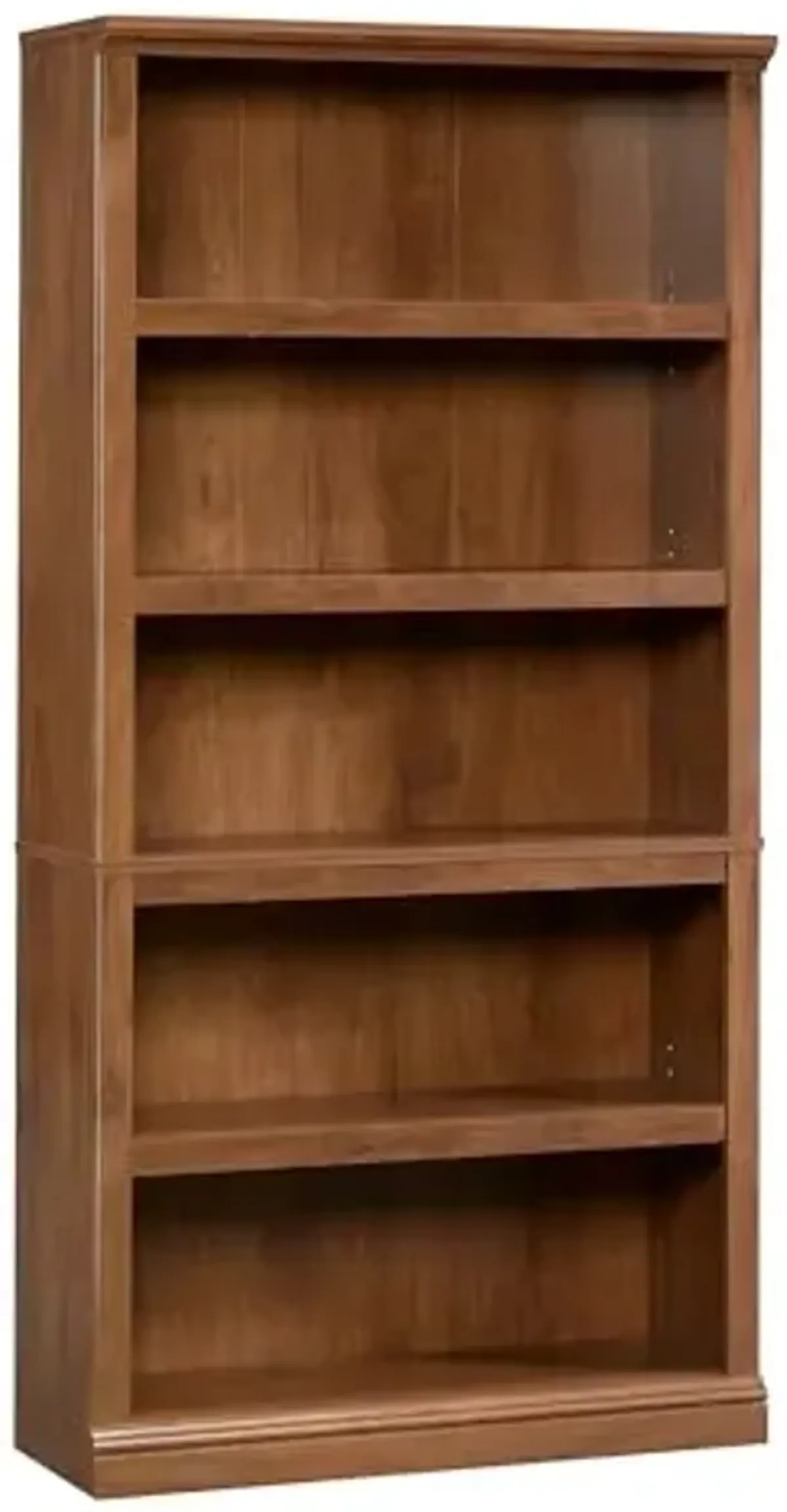 Sauder 5-Shelf Split Bookcase/ Book shelf, Oiled Oak finish