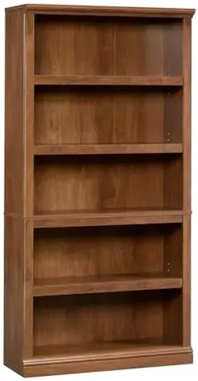 Sauder 5-Shelf Split Bookcase/ Book shelf, Oiled Oak finish