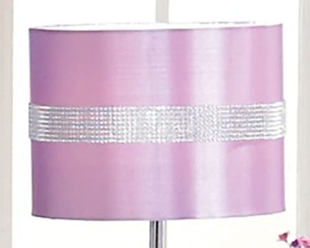 Signature Design by Ashley Nyssa Glam 24" Youth Single Table Lamp with Siler and Rhinestone Accents, Purple